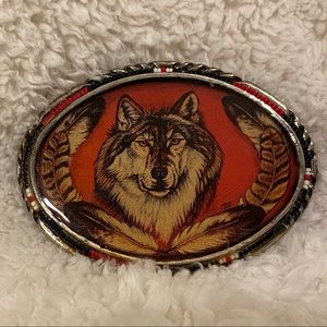 Vintage Diamondback Rattler Brand Wolf Buckle